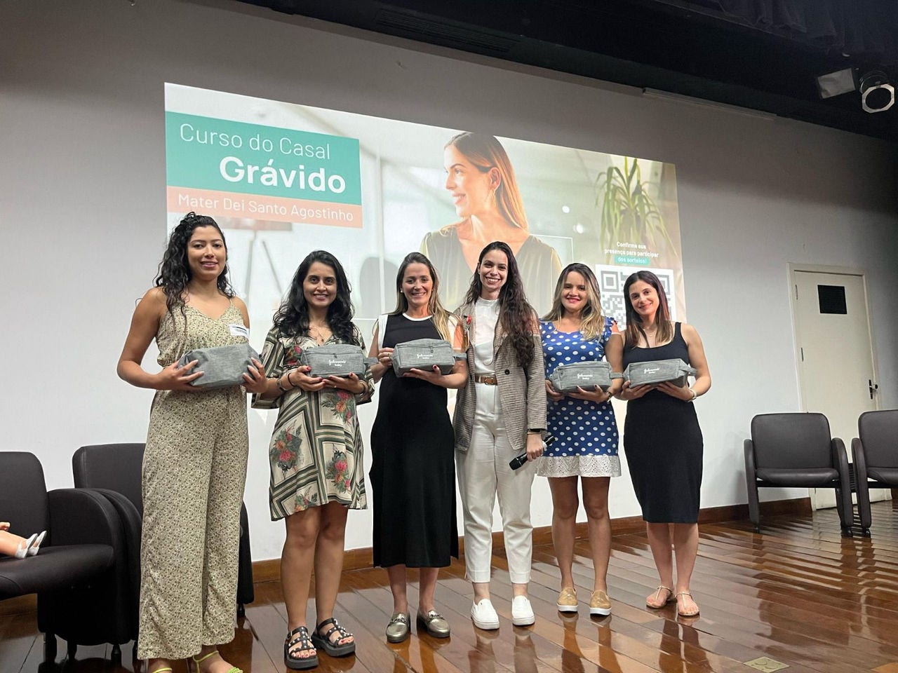 Durante o curso, gestantes recebem orientações, trocam experiências e tiram dúvidas
