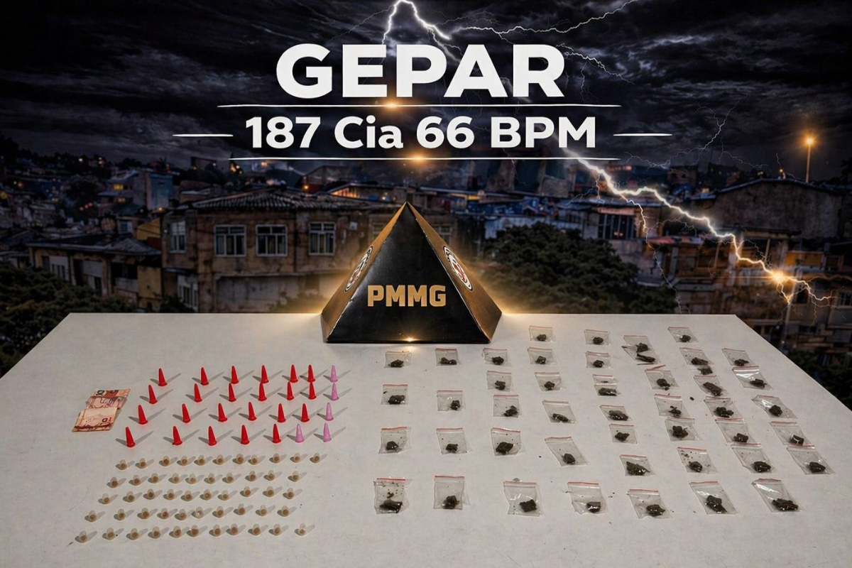 Material apreendido com o suspeito