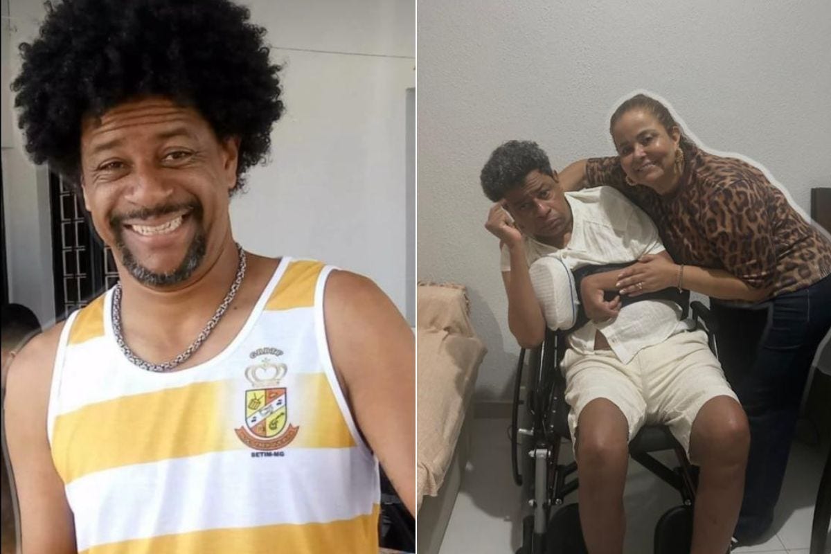 Cláudio Henrique da Silva, o Rodapé, está acamado desde janeiro de 2024, quando sofreu um AVC hemorrágico