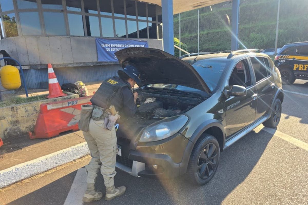 Carro era usado com placas clonadas para circular