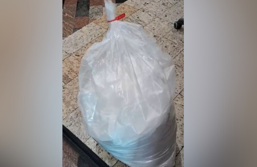 Droga estava acondicionada em um saco plástico transparente