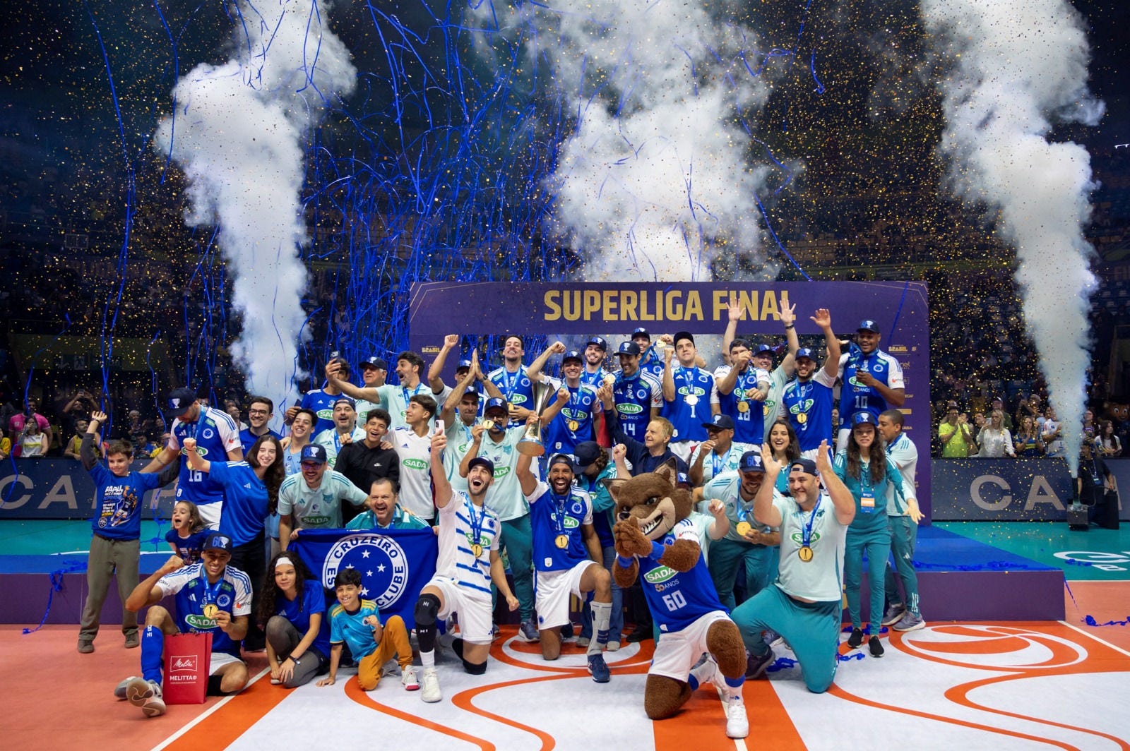 Maior vencedor da história da Superliga Masculina, o SADA Cruzeiro soma 10 títulos da competição