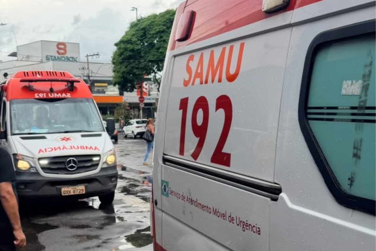 Idoso precisou ser socorrido pelo Serviço de Atendimento Móvel de Urgência (Samu)