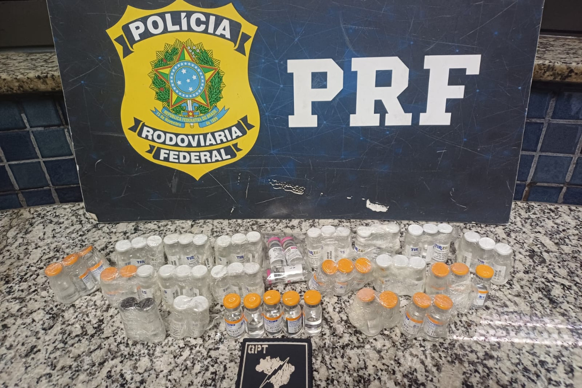 Material apreendido pelos policiais