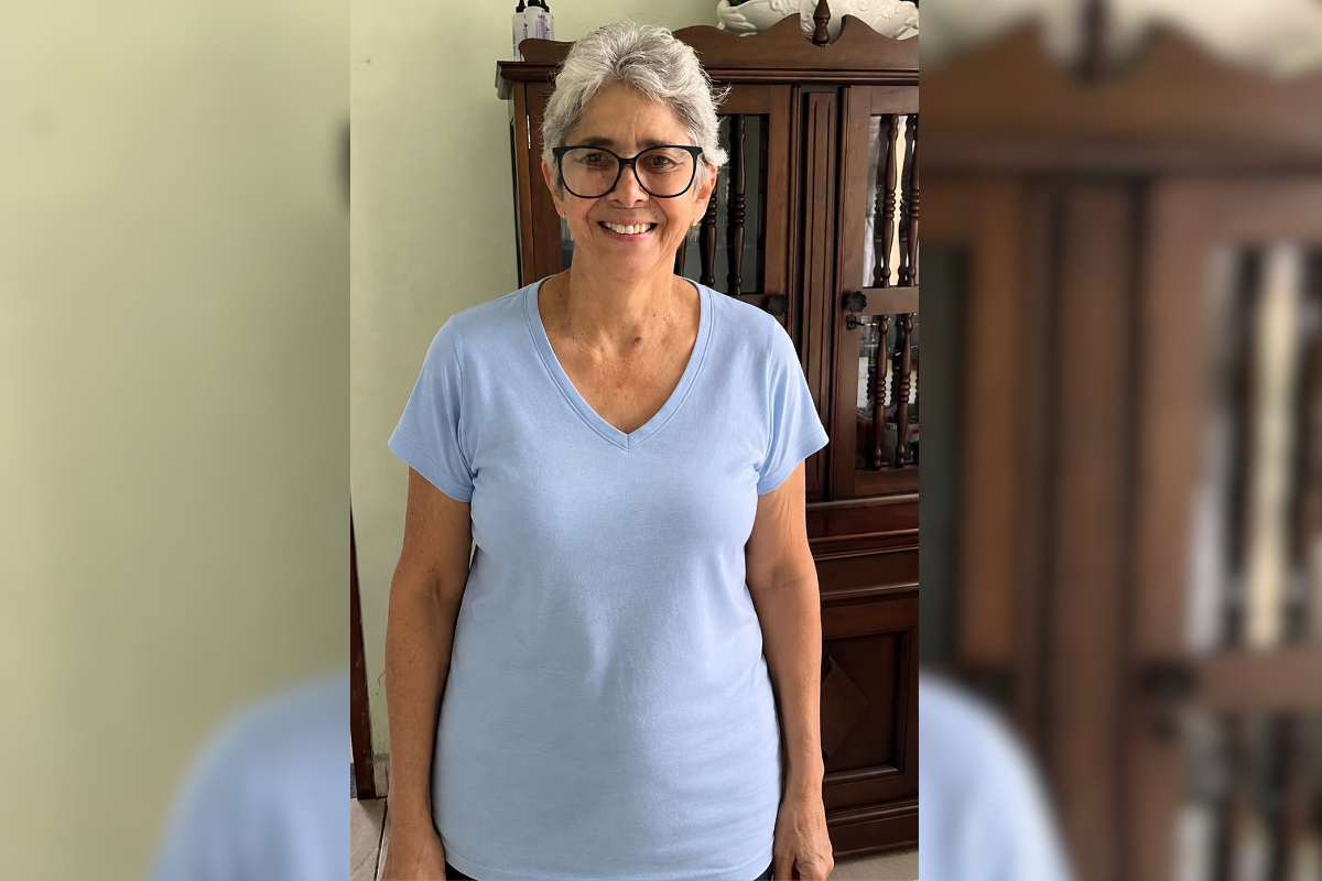 Leila Maria descobriu o tumor em outubro do ano passado e desde então vem fazendo tratamento