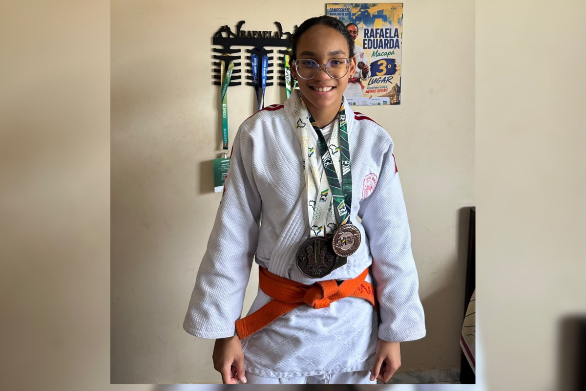 Neste ano, a judoca conquistou terceiro lugar no Brasileiro da modalidade