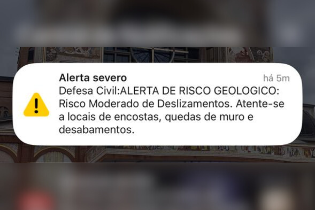 Alerta foi emitido para os moradores de Betim