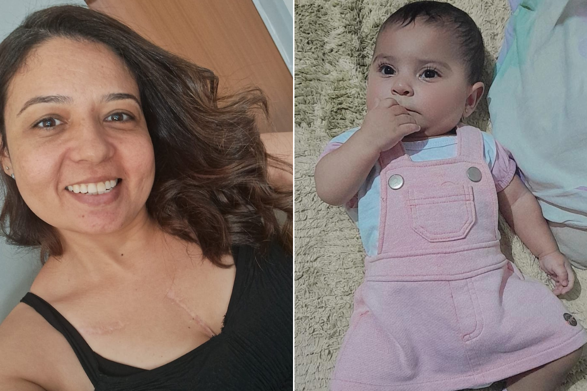 Márcia foi diagnosticada com cardiopatia congênita aos 39 anos, e Mariah Yasmin, aos 3 dias