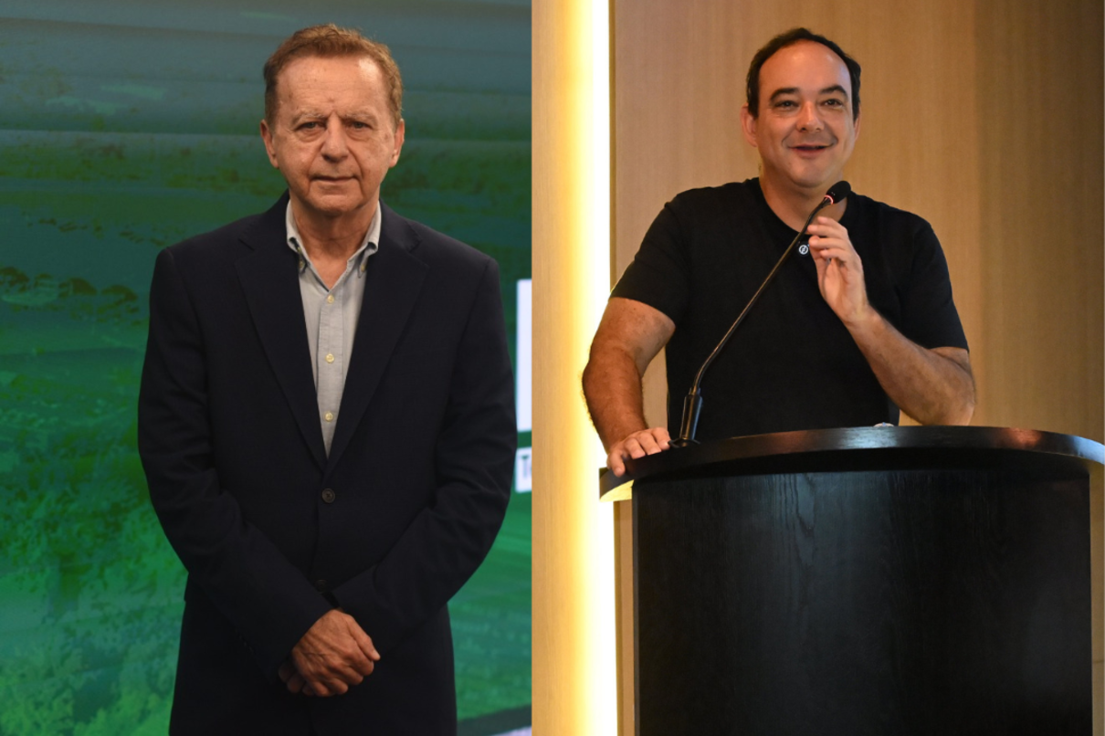 O ex-prefeito de Betim e empresário Vittorio Medioli e o presidente da Fiemg, Flávio Roscoe