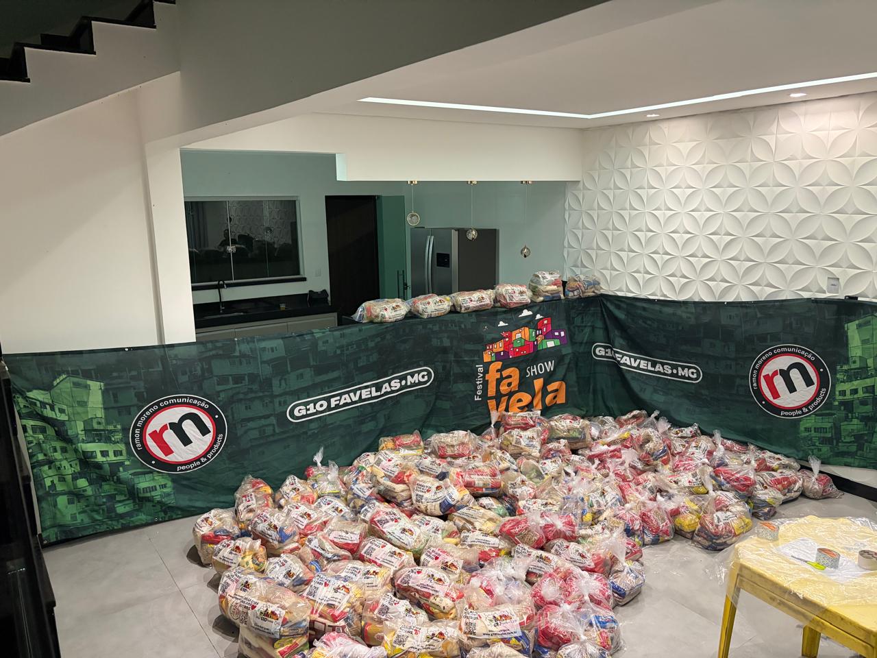 Alimentos foram arrecadados durante o festival realizado nos dias 18 e 19 de julho, no Campo do Marimbá