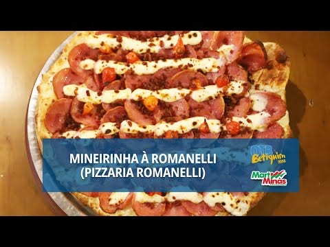 Mineirinha à Romanelli leva calabresa, mussarela, cream cheese, molho de tomate, orégano, pimenta biquinho e é finalizada com uma leve camada de farofa de bacon, servida à palito