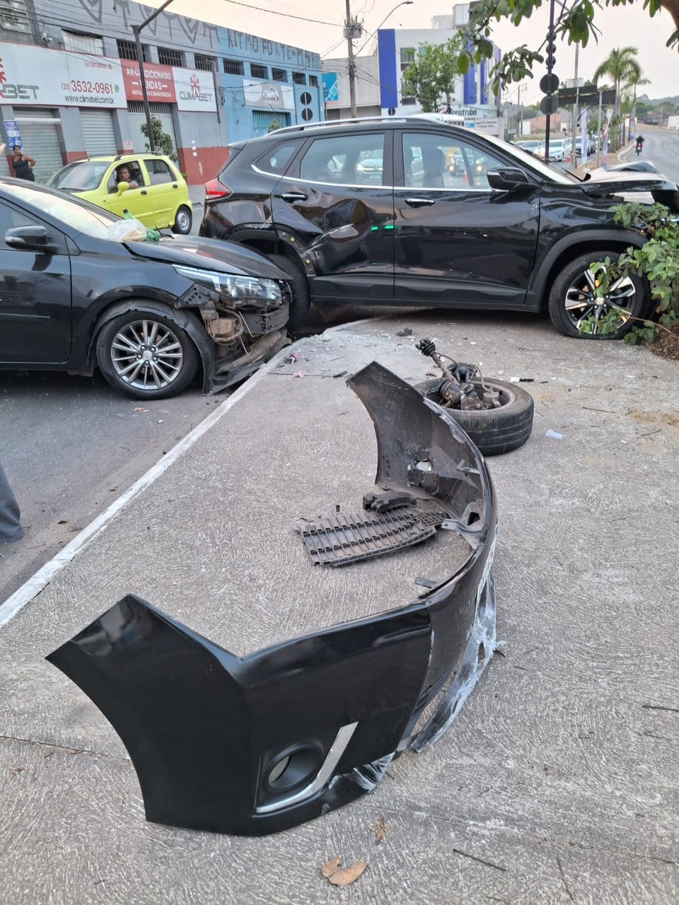 Um dos condutores estava indo almoçar com a família