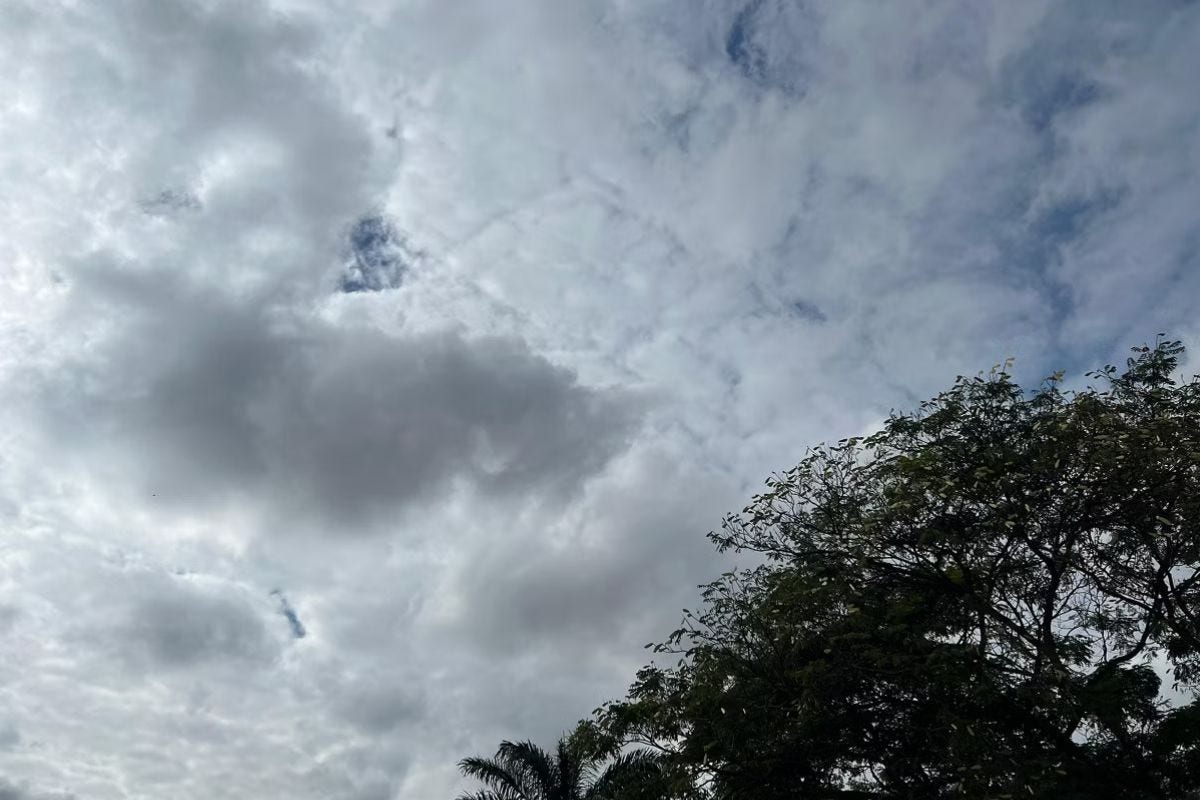 Neste domingo (14), o dia será de muitas nuvens desde a manhã