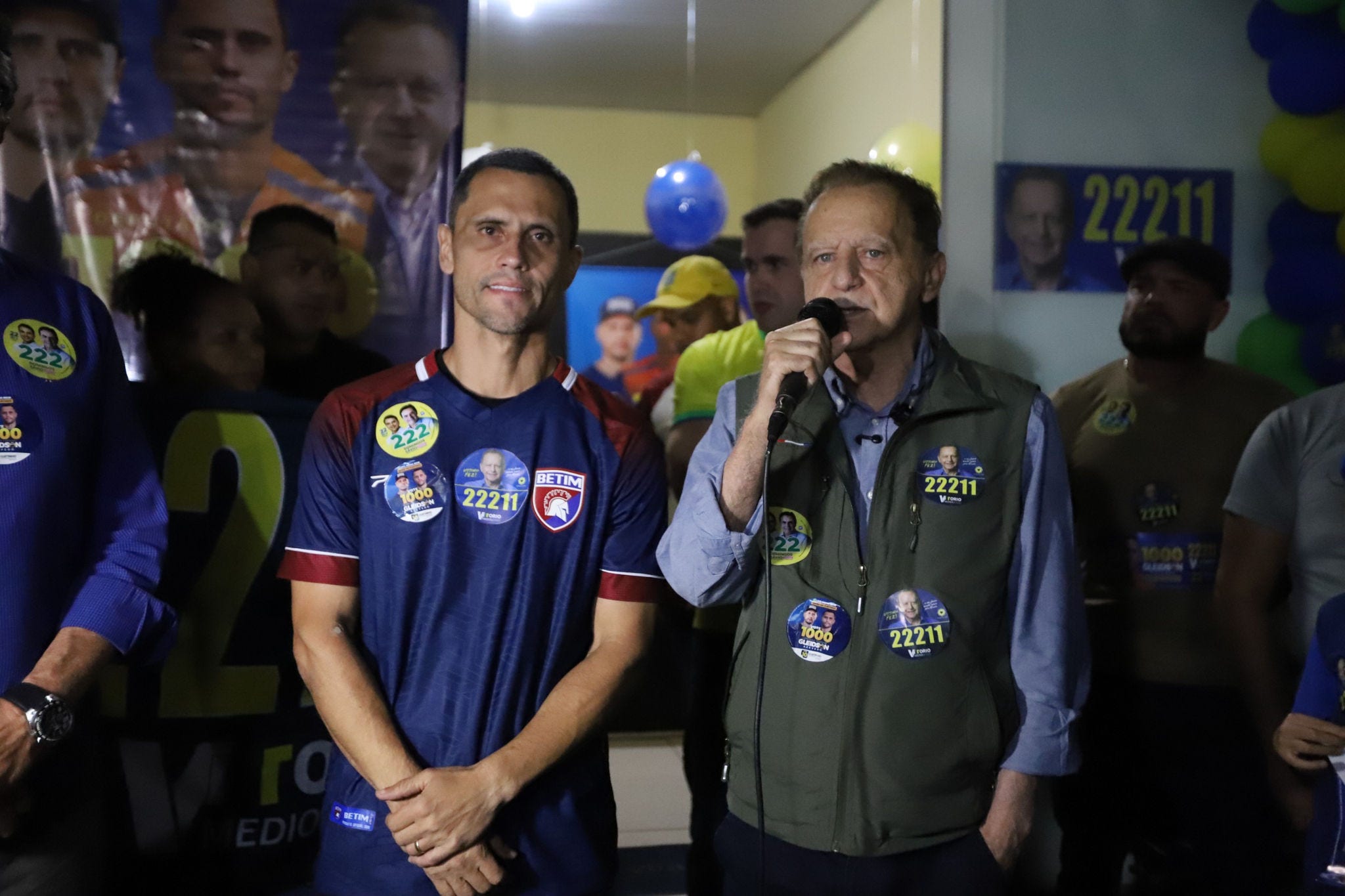 Gleidson Azevedo (Republicanos) e Vittorio Medioli (PL) inauguraram comitê no Filadélfia nesta segunda-feira (14/9)