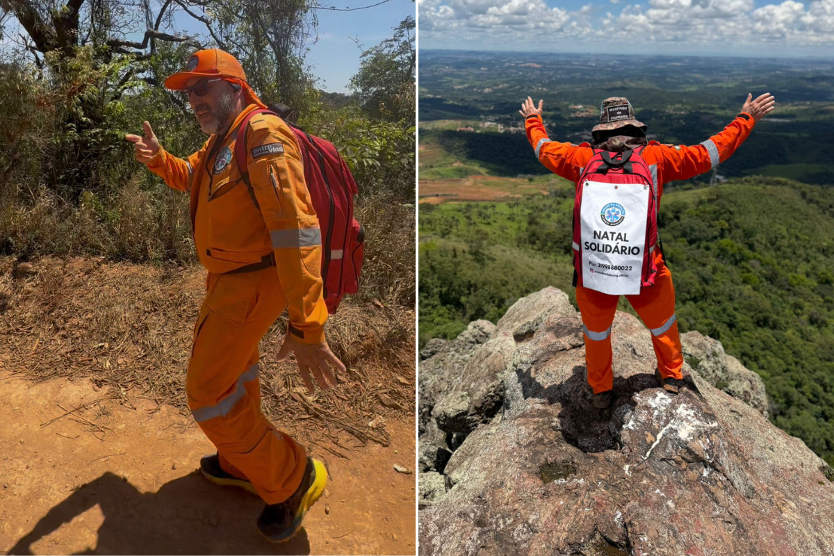 Um dos locais onde ele realizou a caminhada foi a Pedra Grande, em Igarapé