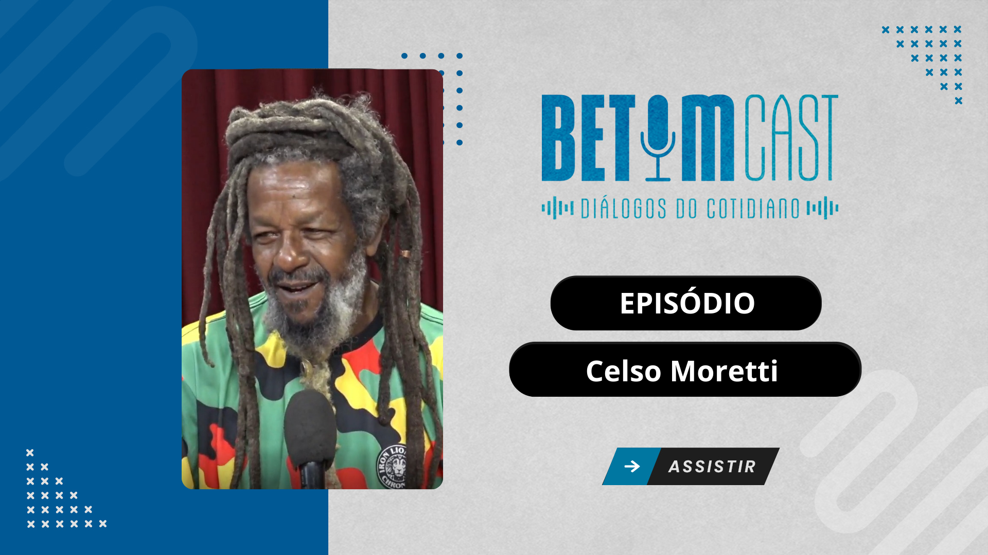 No episódio de estreia, Celso relembra sua trajetória musical, fala sobre a relação com Betim 