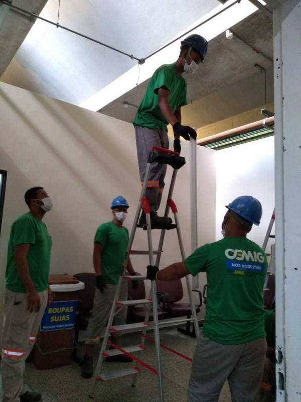Desde o último dia 7, equipe técnica da companhia realiza as intervenções no hospital