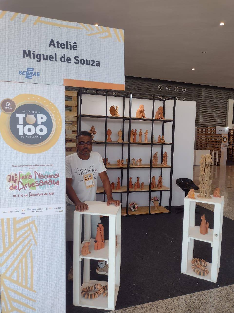 Artesão está representando Betim entre os finalistas do Prêmio Sebrae Top 100 de Artesanato, vencido em 2022