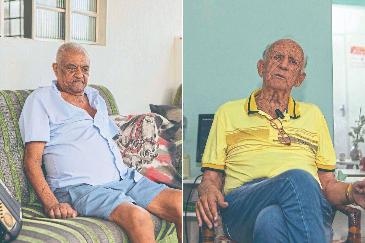 Dorvalino Moreira (à esquerda) e Geraldo Trindade nasceram no mesmo ano da emancipação política de Betim