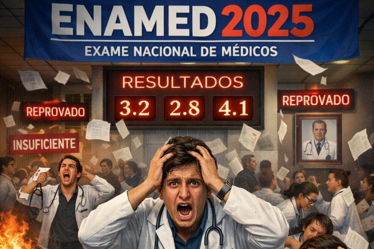 Dados de 2025 mostram que uma parcela significativa dos cursos avaliados não atingiu o desempenho mínimo esperado para a formação de um médico generalista competente