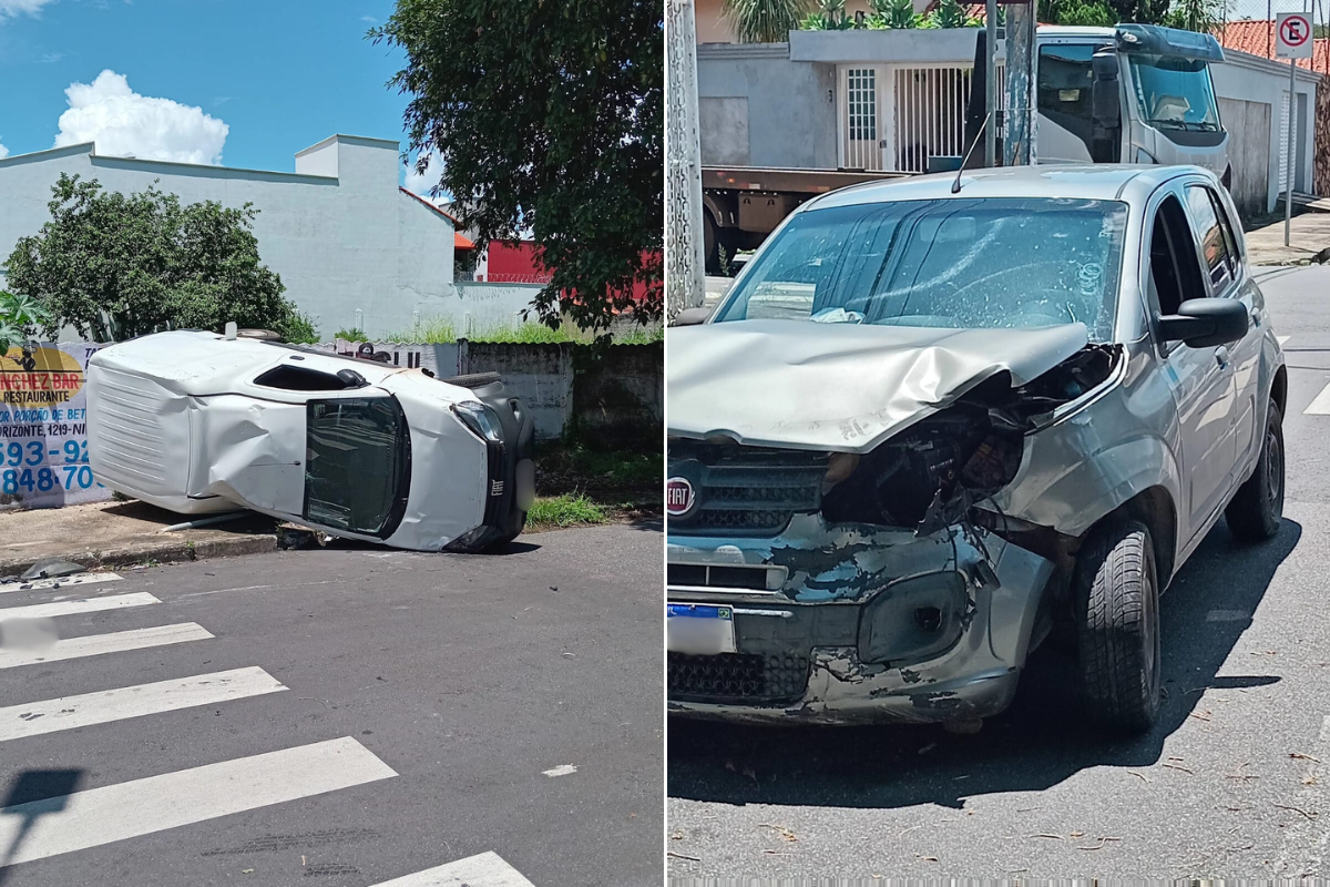 Carros envolvidos na batida