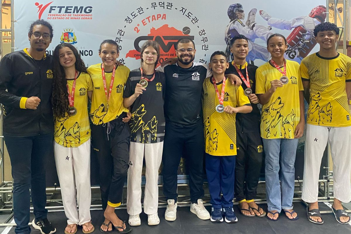 Competidores da academia que participaram do campeonato