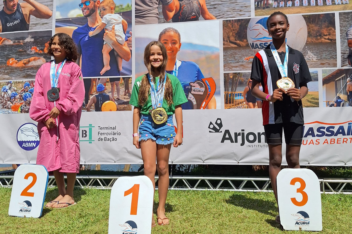 Na primeira vez no Circuito Brasileiro Master de Águas Abertas, a jovem terminou na primeira colocação
