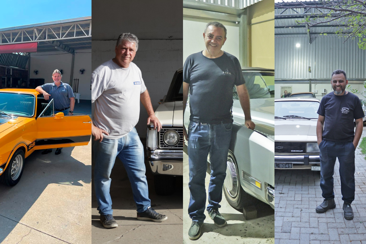 Victor Hugo, Borginho, Toninho Lara e Márcio Augusto são quatro colecionadores de carros antigos em Betim