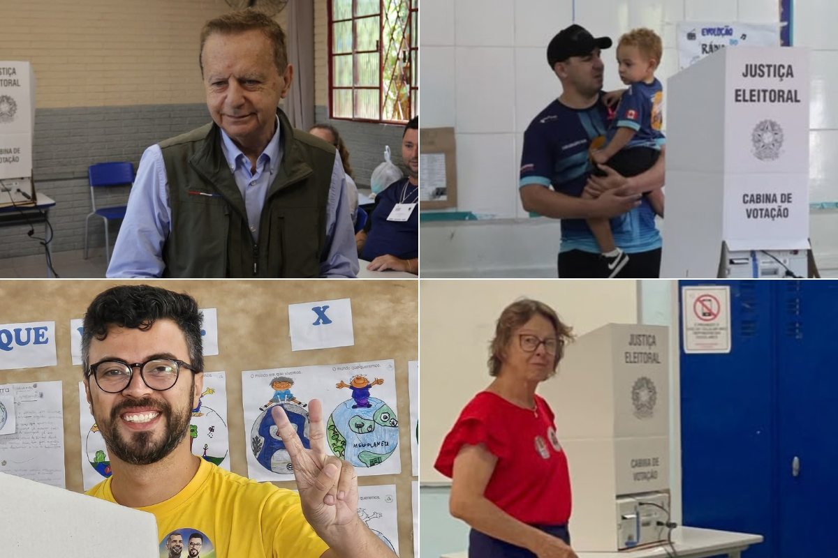 Na primeira linha: Vittorio Medioli (PL) e Cabo Gregório Silva (Democrata); na segunda linha: Pedro Betinense (Agir), Maria do Carmo Lara (PT)

