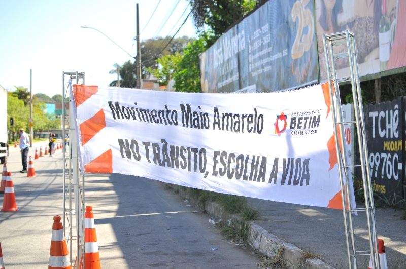 Blitz educativa promovida pelo Grupamento de Trânsito (Getran) da Guarda Municipal de Betim, em parceira com a Ecos e a Associar Associação Veicular