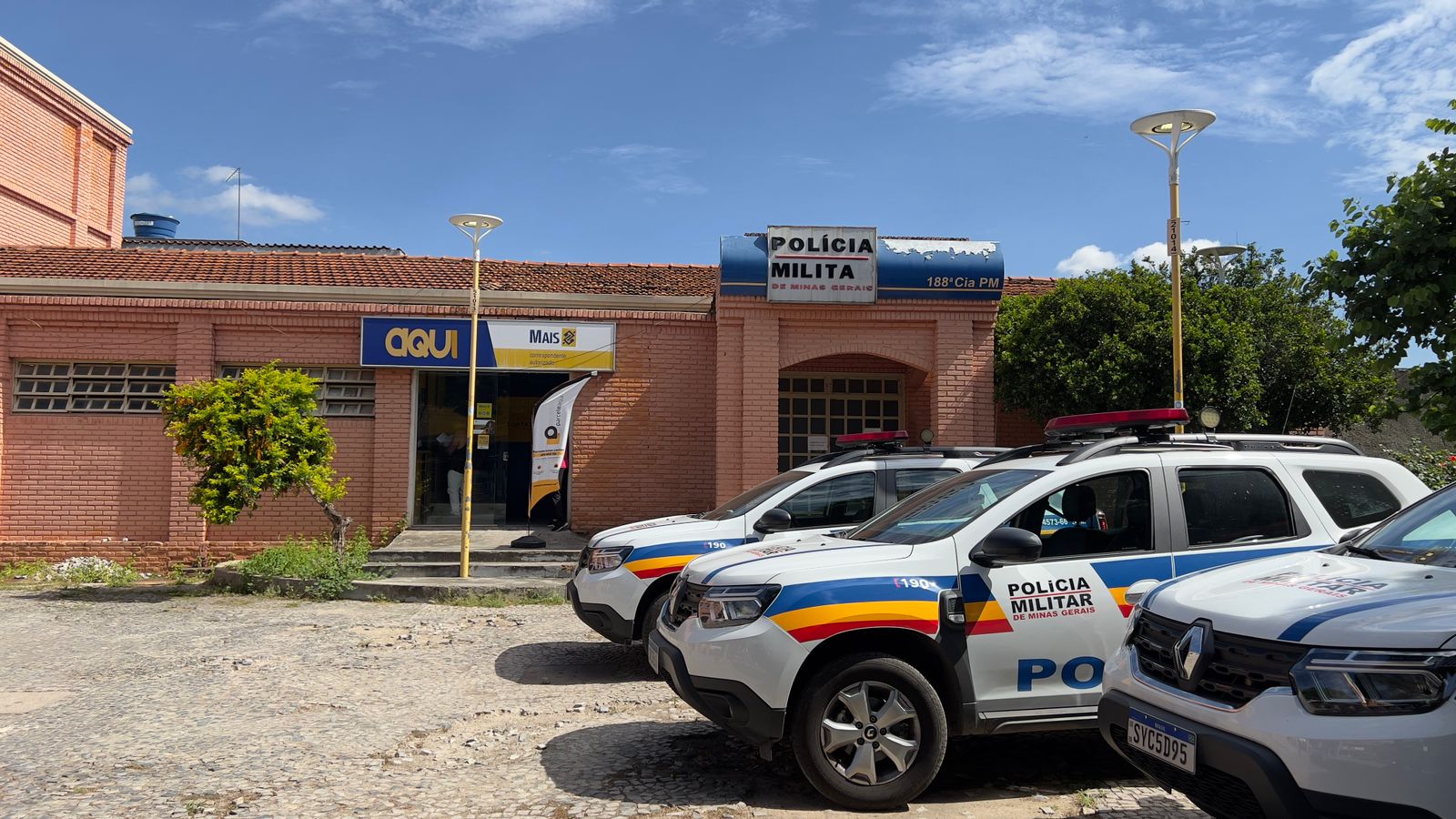 A Companhia 188 da Polícia Militar fica localizada na avenida Campo de Ourique, 1.603, no Jardim Alterosas
