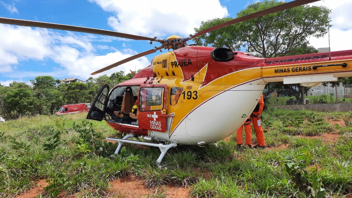 Vítima não resistiu e morreu antes de ser transportada pelo helicóptero dos bombeiros