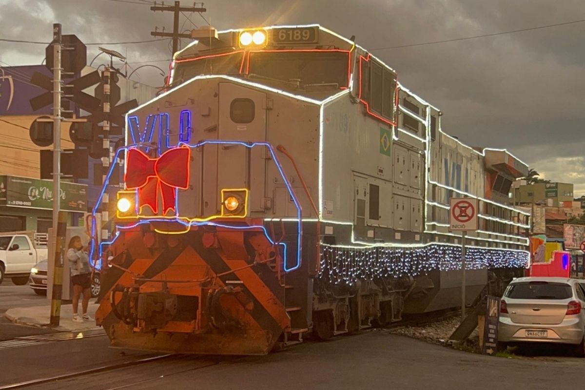 Este é o segundo ano consecutivo o trem natalino vai passar por Betim 
