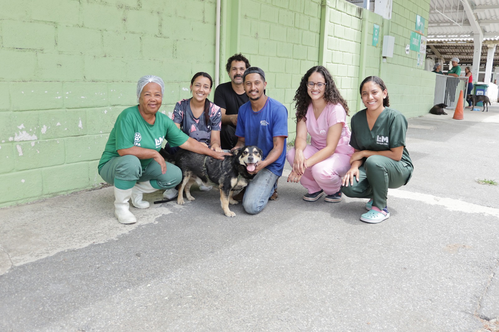 Cão Abner, um dos mais antigos do setor de cinomose da Sepa, acabou se reencontrando com o tutor graças ao projeto