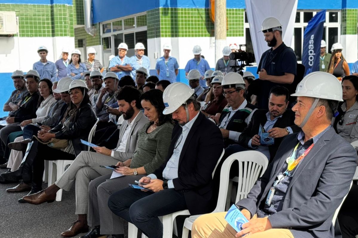 Solenidade de inauguração da iniciativa ocorreu, nesta manhã, na ETE Betim Central, localizado ao lado da Metalsider, em Betim 