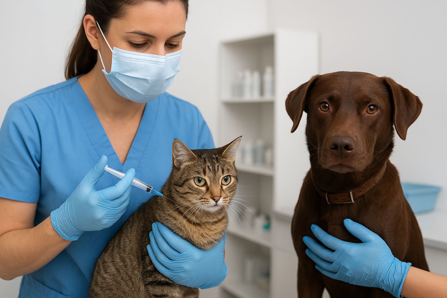 A vacinação é destinada a cães e gatos a partir de três meses de idade