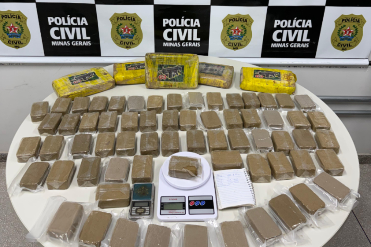 Além dos entorpecentes, foram apreendidos balança, anotações e um celular, bem como um veículo