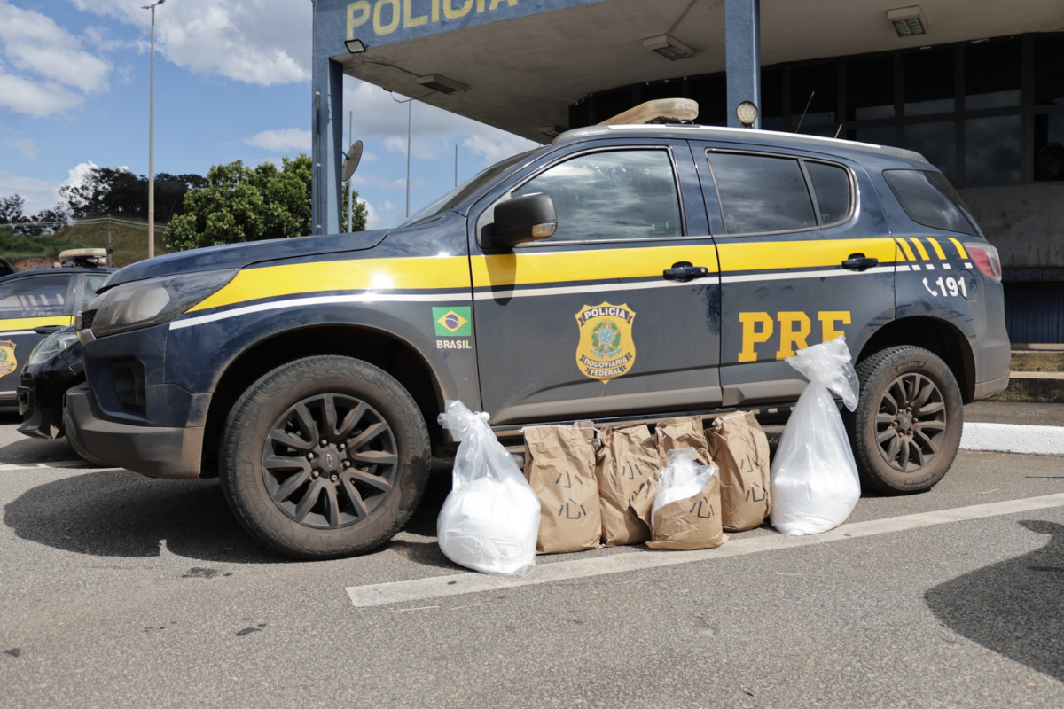 Droga estava armazenada em sete embalagens 