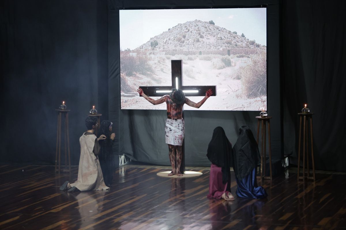 Encenação contou com a participação dos jovens do Santuário de Nossa Senhora do Carmo 