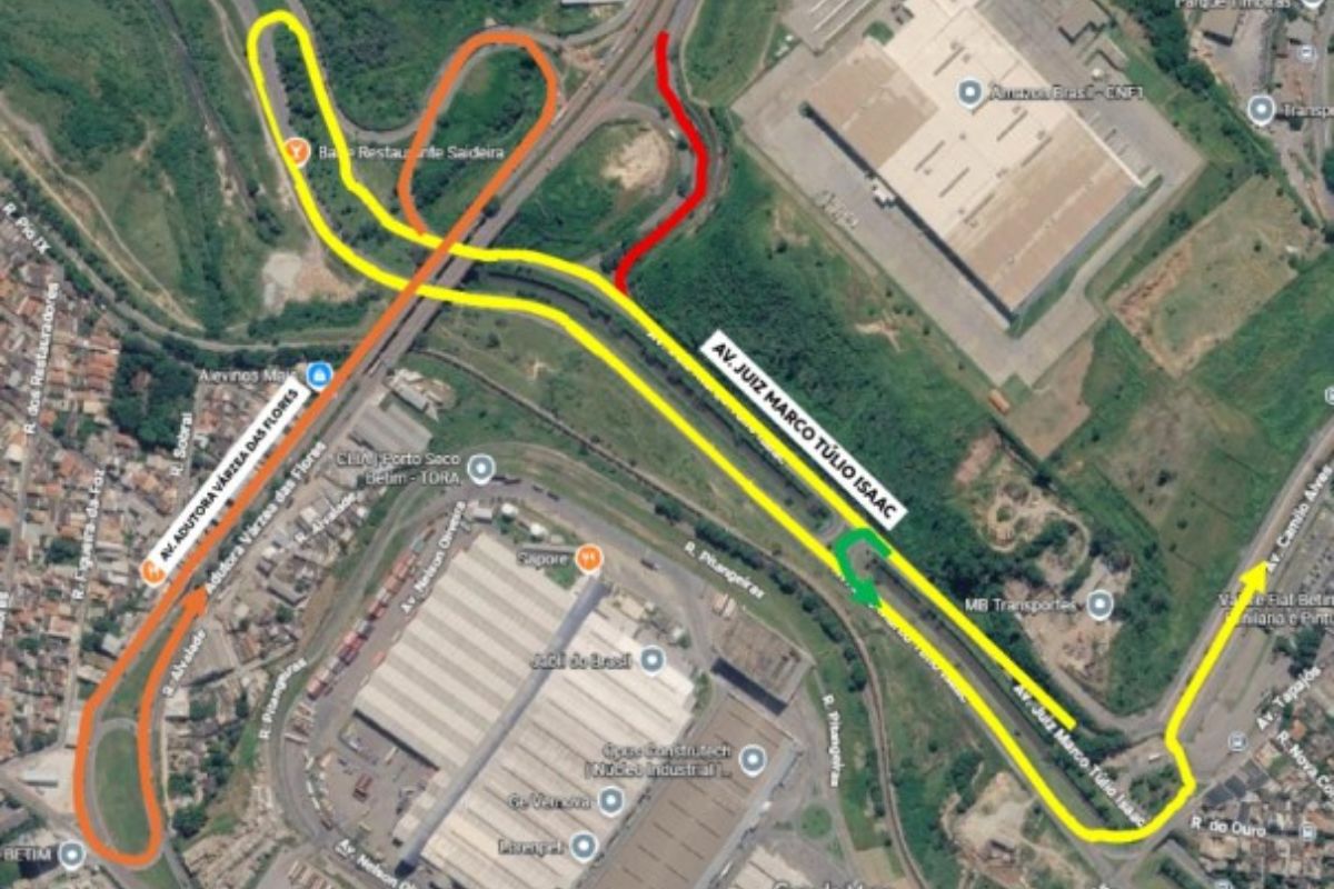 Condutores que seguirem em direção à Via Expressa, sentido Contagem, deverão utilizar a avenida Engenheiro Darcy Nogueira do Pinho como alternativa para acessar a rodovia