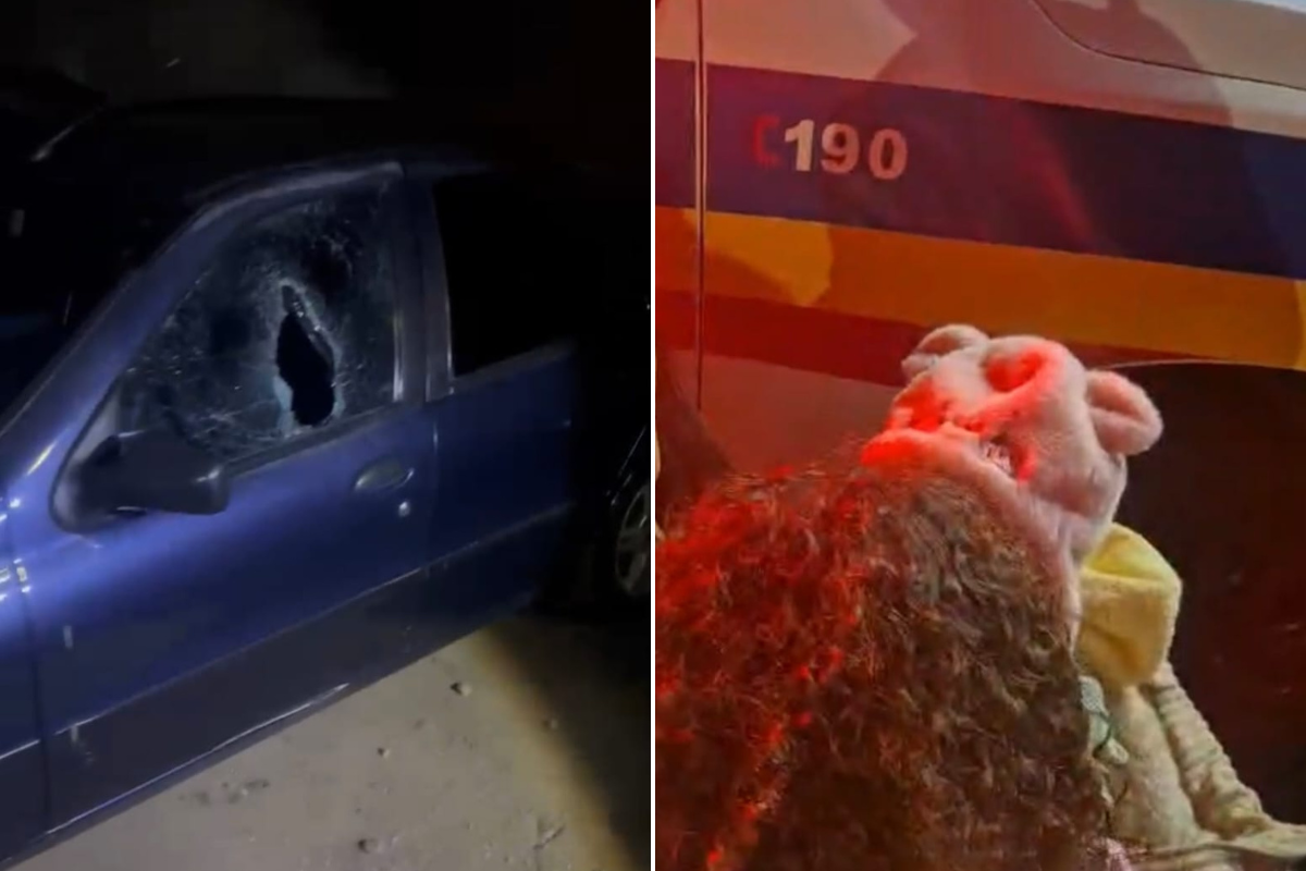 Testemunhas tiveram que quebrar o vidro do carro para retirar a menina