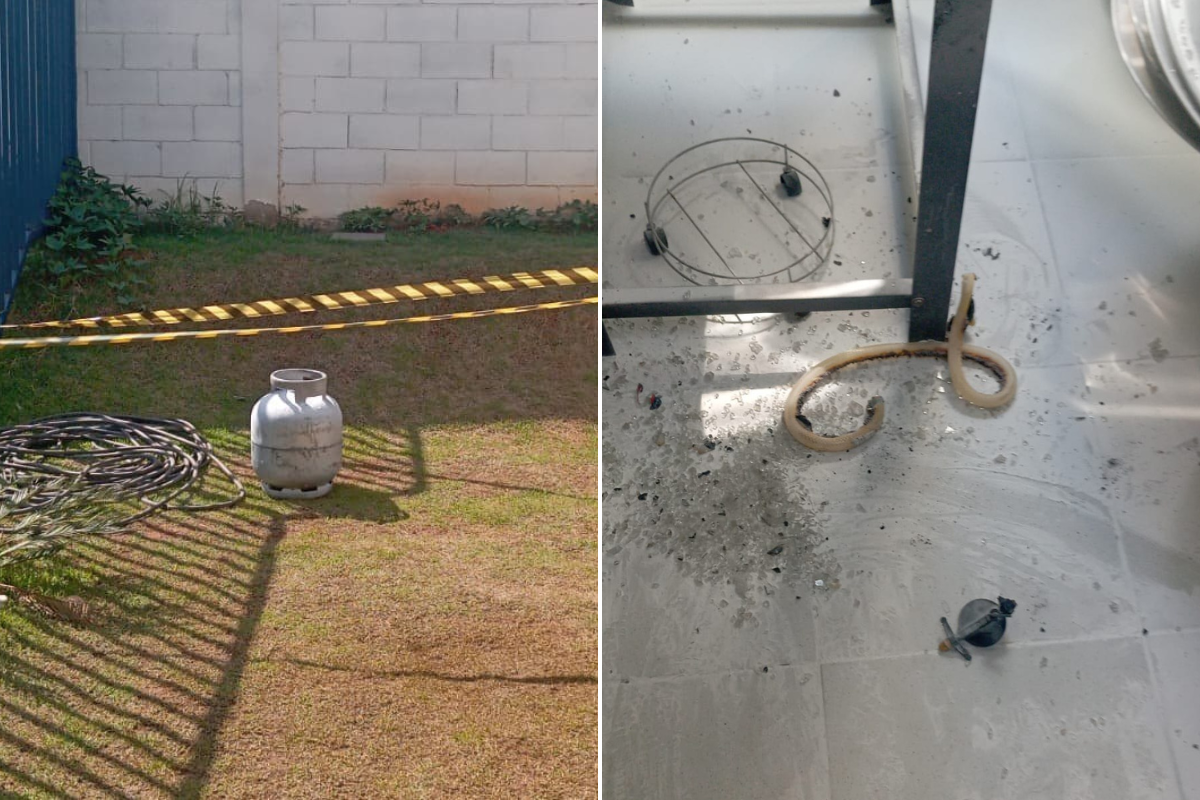 Mangueira do botijão estava perto do forno. Com o calor, ela se rompeu, provocando o vazamento