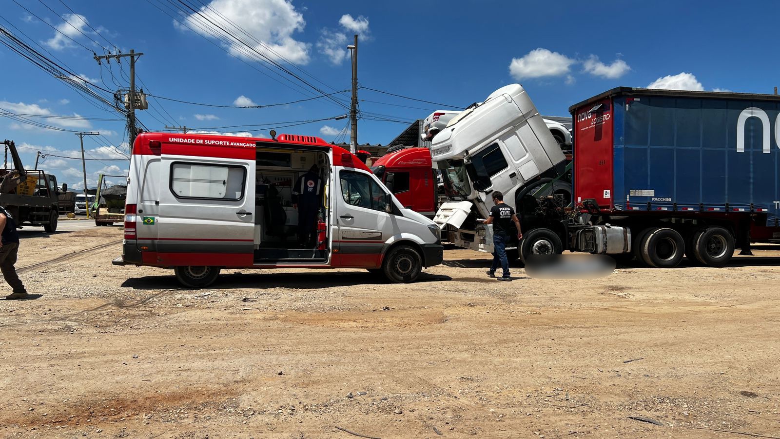 Homem passou mal ao sair do caminhão