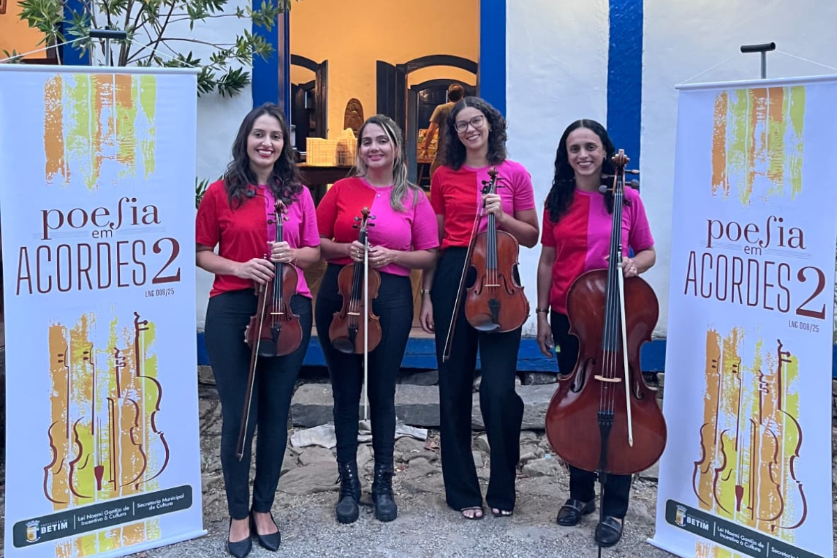 Quarteto é formado pelas violinistas Ludmila Helena e Greyci Silva, pela violoncelista Ana Paula Ferreira e por Kele Marques, que toca viola