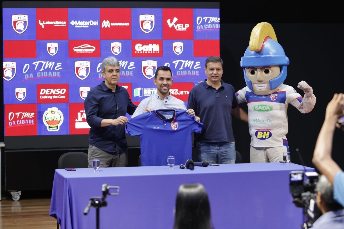 Betim Futebol concedeu coletiva de impressa na manhã desta quarta (8), no auditório da Prefeitura de Betim