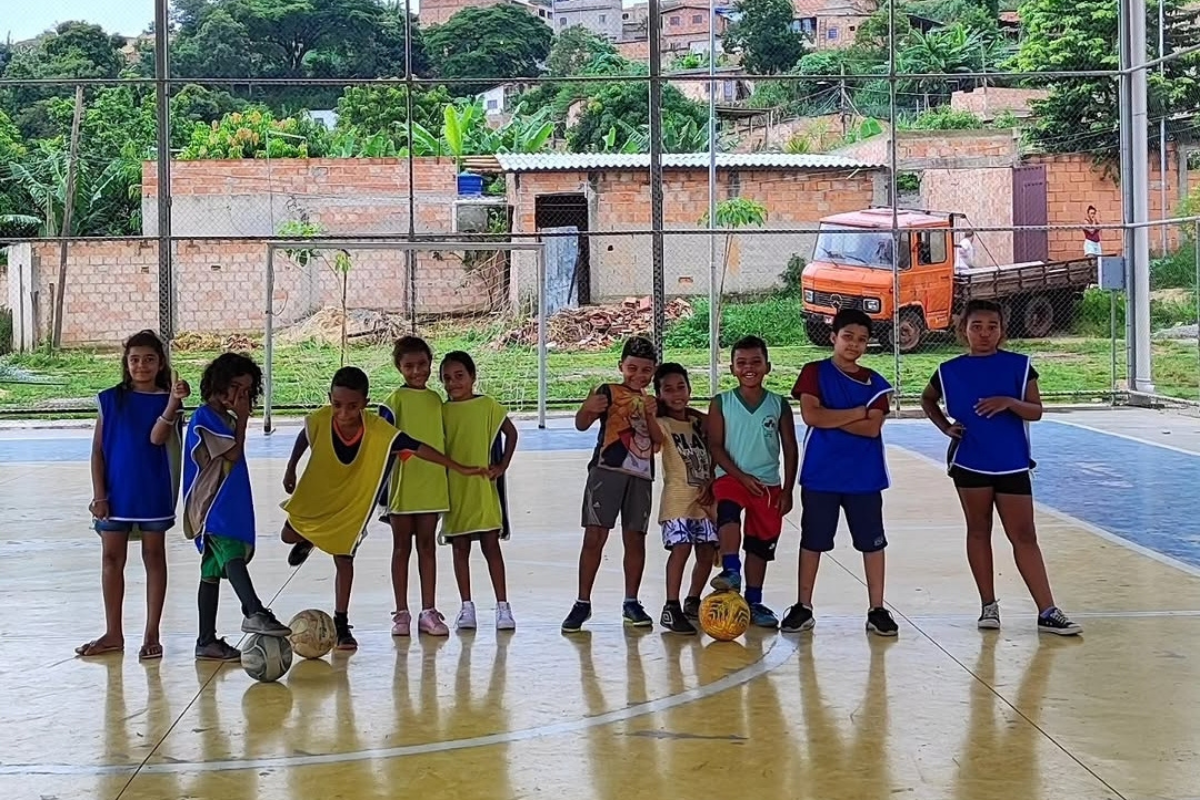 Uma das modalidades contempladas pelo projeto de Tiago Melo é o futsal infantil