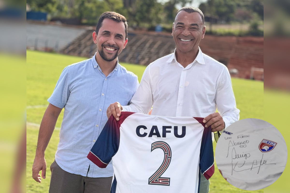 Cafu visitou o Betim Futebol e conheceu de perto a estrutura e as instalações do Time da Cidade, a convite do presidente do clube, Fred Pacheco