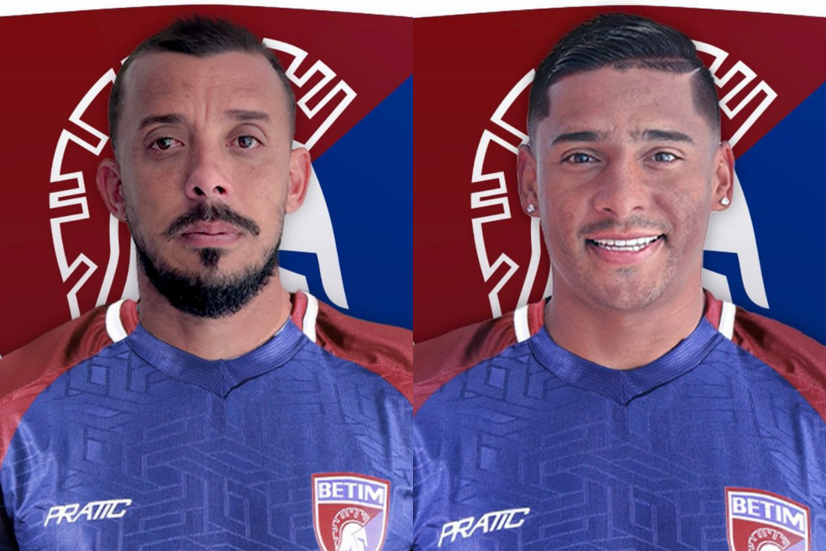 Zagueiro Pedro Botelho e atacante Michael Paulista foram anunciados no perfil do clube betinense no Instagram no último fim de semana