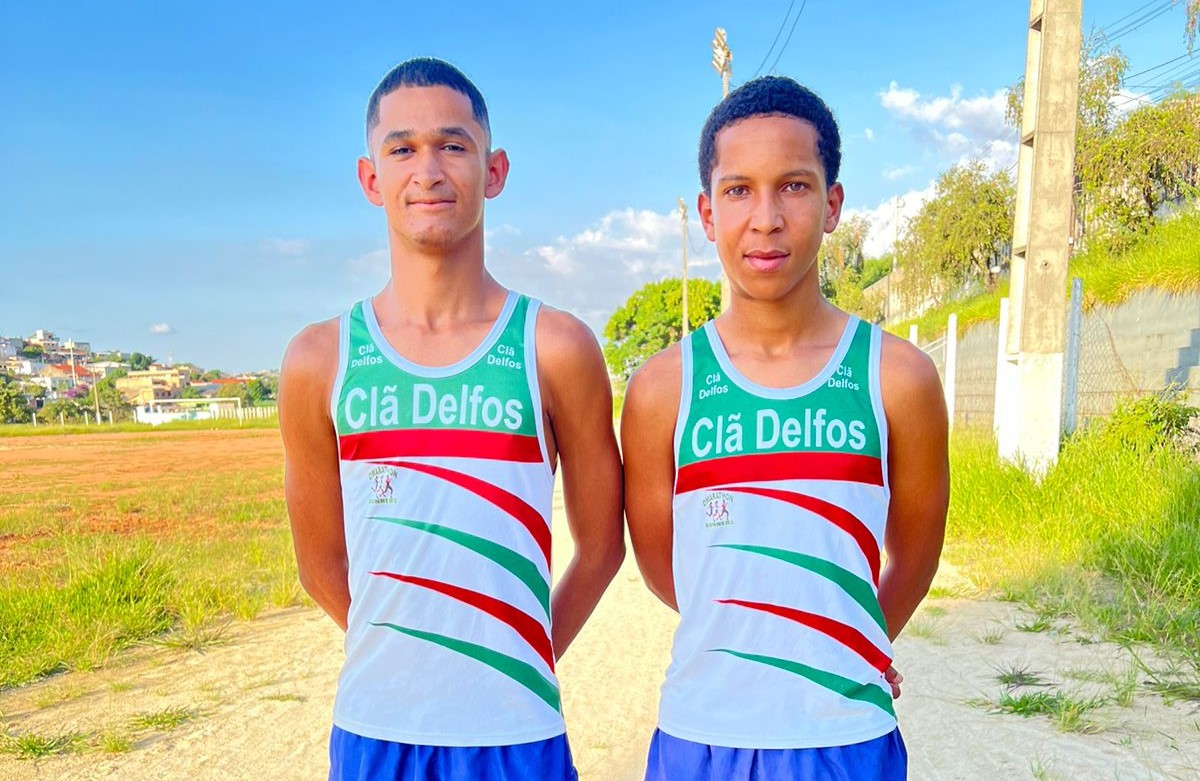 Weslei Santos, de 17 anos, e Eduardo Schmitt, de 16 anos, são os atuais campeões mineiros de atletismo nas categorias 800m rasos e 1.500m rasos