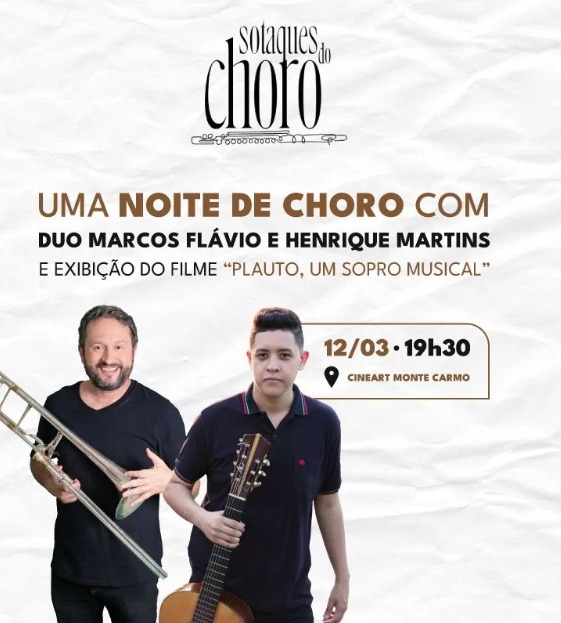 Músicos betinenses Marcos Flávio e Henrique Martins comandarão espetáculo